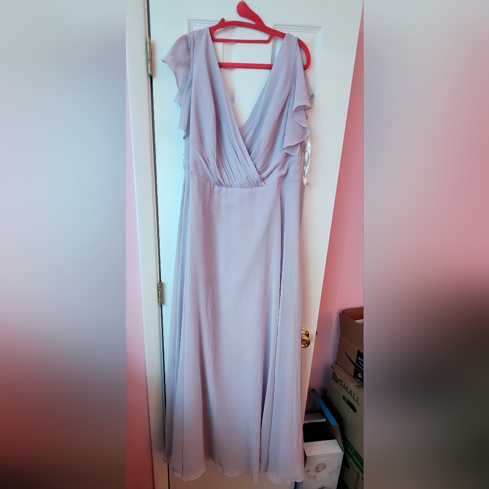 Flutter Sleeve Bridesmaid Dress